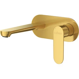 Смеситель для раковины настенный Cezares STYLUS-BLI1-BORO-W0 (со скрытой частью) брашированное золото, Цвет производителя: брашированное золото - фото 