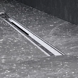 Душевой трап (лоток) 60 AM.PM MasterFlow Slim W01SC-S11-060-05SB комбинированный затвор со стальной матовой решеткой - фото 