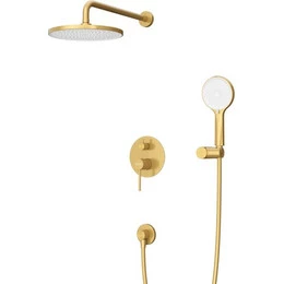 Душевая система для душа Cezares RELAX-DSET-BORO, брашированное золото, Цвет производителя: брашированное золото - фото 