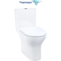 Унитаз-компакт безободковый Iddis Zodiac X ZODRDSEi24 с крышкой микролифт (система смыва Торнадо) - фото 