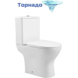 Унитаз-компакт Aquatek Леон AQ2785T-00 с тонкой крышкой микролифт (система смыва Торнадо) - фото 