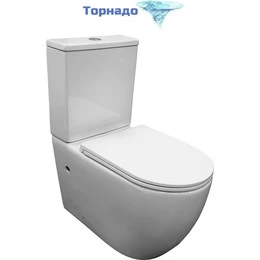 Унитаз-компакт безободковый Azario Verona AZ-8301 с крышкой микролифт (система смыва Торнадо) - фото 