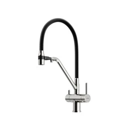 Смеситель для кухни Sancos Dora SC4003BN, никель/чёрный - фото 