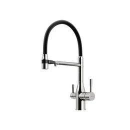 Смеситель для кухни Sancos Garda SC4009BN, брашированный никель/чёрный - фото 