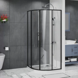 Душевое ограждение Azario SHANGHAI 100x100 см AZ-S43-100-MB-CL, чёрный матовый/прозрачное - фото 