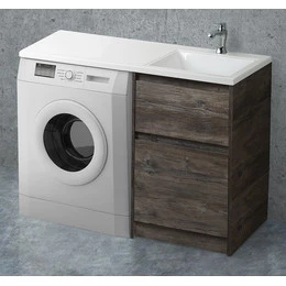 Тумба напольная с раковиной-столешницей BelBagno KRAFT-LVD-580/1200-2C-PIA-PP 120 см R, Pino Pasadena - фото 