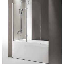 Шторка для ванны Cezares Eco V-21 120 см, хром/прозрачное - фото 