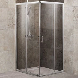 Душевое ограждение BelBagno 85-100х85-100 см UNIQUE-A-2-85/100-C-Cr, хром/прозрачное, Цвет стекла: прозрачное, Размер - мм: 850х850 - фото 