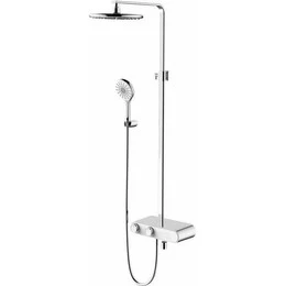 Душевая стойка с термостатом Gappo G2495-1, белый/хром, Цвет производителя: хром - фото 