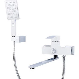 Смеситель для ванны с душевым гарнитуром Gappo Jacob G2207-7, белый/хром - фото 