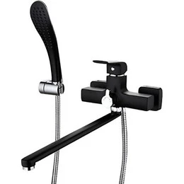 Смеситель для ванны с душевым гарнитуром Gappo Aventador G2250, черный/хром - фото 