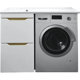 Тумба напольная с раковиной-столешницей Azario Magenta 110 см L CS00078394 - фото 