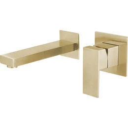 Смеситель для раковины настенный Abber Daheim AF8212G (со скрытой частью) золото матовое, Цвет производителя: золото матовое - фото 