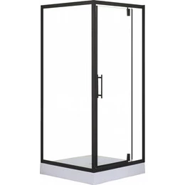 Душевое ограждение Loranto 90x90 см CS-604A 90, черный/прозрачное - фото 