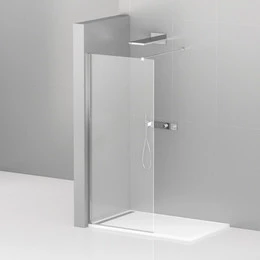 Душевая перегородка Cezares 90 см LIBERTA-L-1-90-120-C-Cr (подрезаемый кронштейн, стекло 8 мм) хром/прозрачное - фото 
