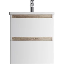 Тумба подвесная с раковиной Am.Pm X-Joy 55 см M85AFHX0552WG, белый глянцевый, Цвет фасада: белый - фото 