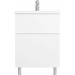 Тумба напольная с раковиной Am.Pm Gem 60 см M90FSX06022WG32, белый глянцевый, Цвет фасада: белый - фото 