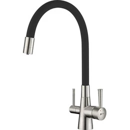 Смеситель для кухни Lemark Comfort LM3075BN-Black, никель/черный - фото 