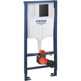 Инсталляция для подвесного унитаза Grohe Solido 38811KF0 (кнопка чёрная матовая), Цвет производителя: чёрный матовый - фото 