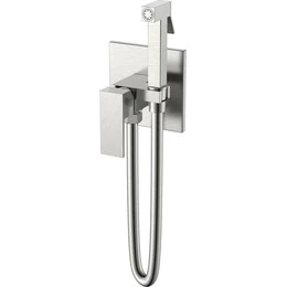 Набор для гигиенического душа Boheme Qubic 477-NB, nickel brush, Цвет производителя: никель - фото 