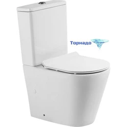 Унитаз-компакт безободковый BelBagno Flay-Tor BB2149CP-TOR (Система смыва торнадо) - фото 