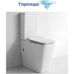 Унитаз-компакт CeramaLux TR2170 с тонкой крышкой микролифт (система смыва Торнадо) - фото 