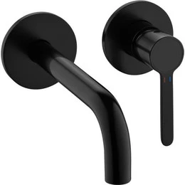 Смеситель для раковины настенный Cezares ECO-DI-NOP, черный матовый, Цвет производителя: чёрный матовый - фото 