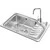 Кухонная мойка Oulin OL-327L 1 мм, нержавеющая сталь - фото 4