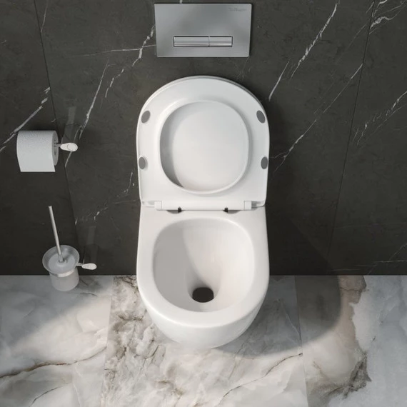 Унитаз подвесной безободковый BelBagno Uno-Tor BB5177CH-TOR/SC (Система смыва торнадо) с крышкой микролифт - фото 4