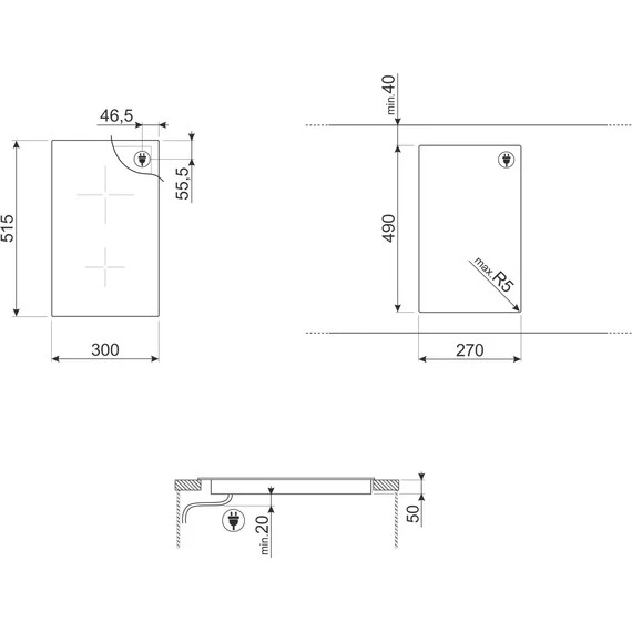 Индукционная варочная панель Smeg SI5322B Domino - фото 2