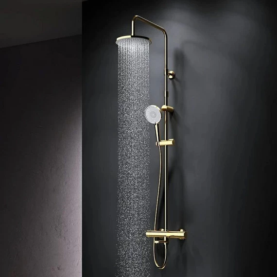 Душевая стойка с термостатом Am.Pm X-Joy F0785A599, золото, Цвет производителя: золото - фото 2