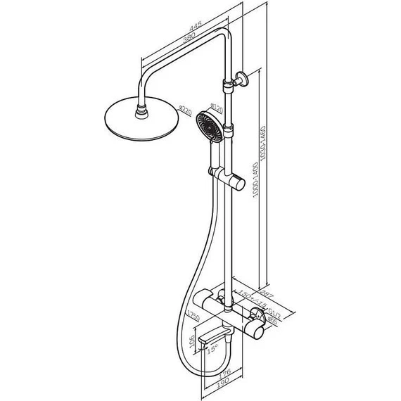 Душевая стойка с термостатом Am.Pm X-Joy F0785A599, золото, Цвет производителя: золото - фото 6