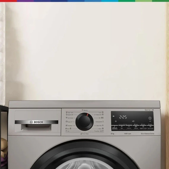Стиральная машина Bosch Serie 4 WLS2846SME с английской панелью, цвет серебристый - фото 11