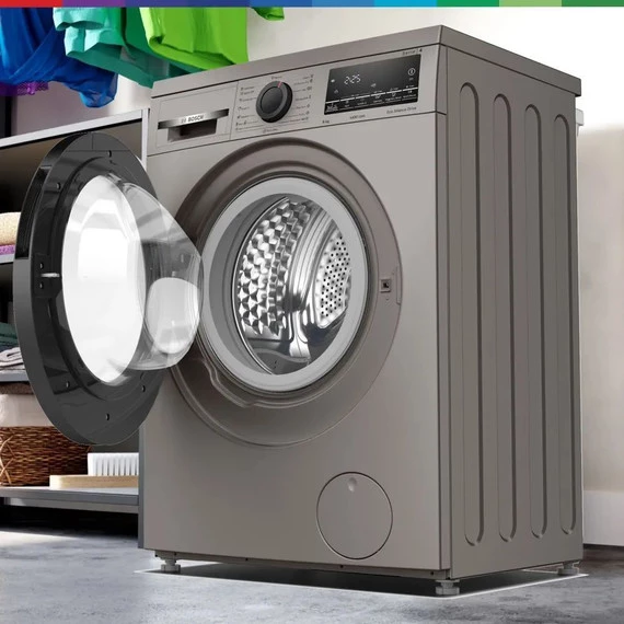 Стиральная машина Bosch Serie 4 WLS2846SME с английской панелью, цвет серебристый - фото 2