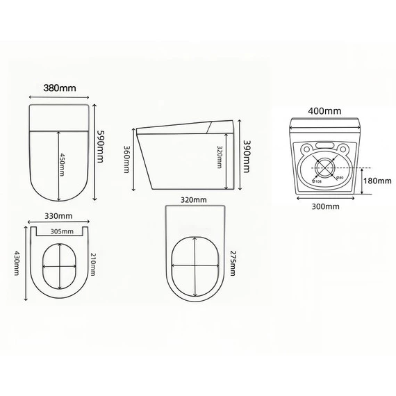 Унитаз-биде подвесной электронный с импульсным смывом Abber Bequem AC1120S с крышкой микролифт - фото, картинка 19 Унитаз-биде подвесной электронный с импульсным смывом Abber Bequem AC1120S с крышкой микролифт - фото 19
