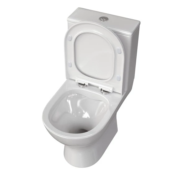 Унитаз-компакт безободковый Taliente Arte AR35045 с крышкой микролифт, Цвет производителя: белый - фото 3