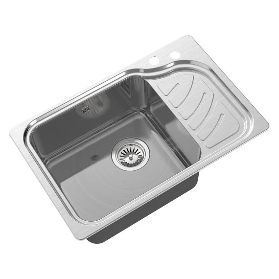 Кухонная мойка Oulin OL-327L 1 мм, нержавеющая сталь - фото 