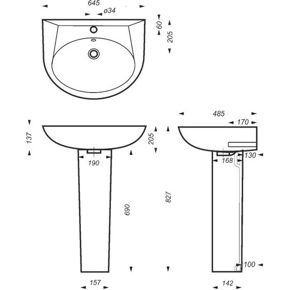 Умывальник Sanita Luxe Classic Luxe 65 см WB.PD/Classic/65-C/WHT.G/S1 - фото 9