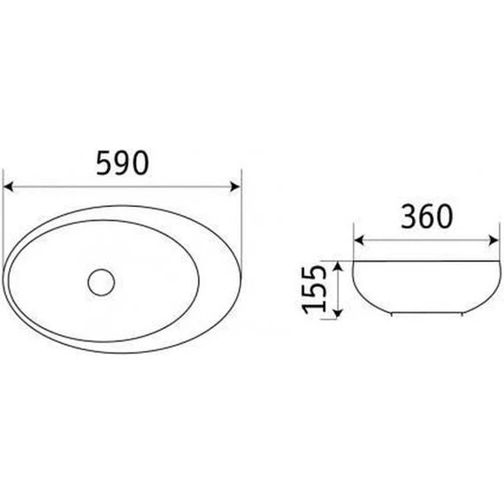 Раковина-чаша CeramaLux N 59 см 78255 - фото 5