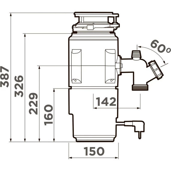 Измельчитель пищевых отходов Omoikiri Nagare Slim 900 4995062 - фото 4