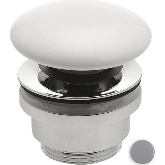 Донный клапан White Ceramic MEW0609FM, серый матовый - фото 