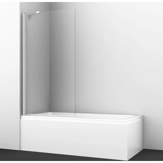 Шторка для ванны WasserKraft Berkel 80 см 48P01-80 Fixed, хром/прозрачное - фото 