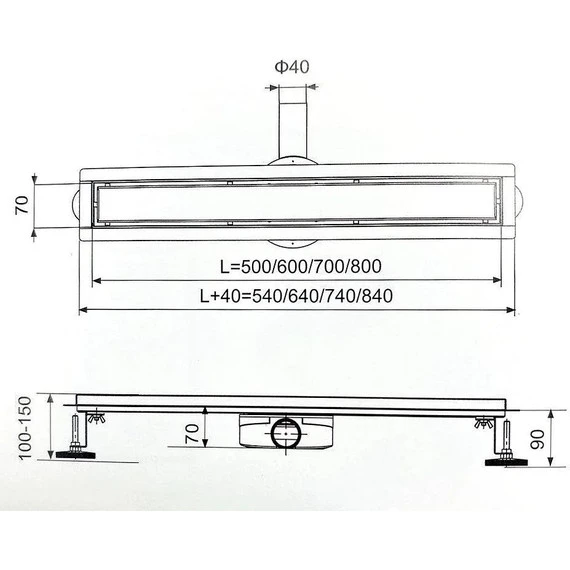 Трап Zeissler BAD536002 60 см, нержавеющая сталь - фото 8