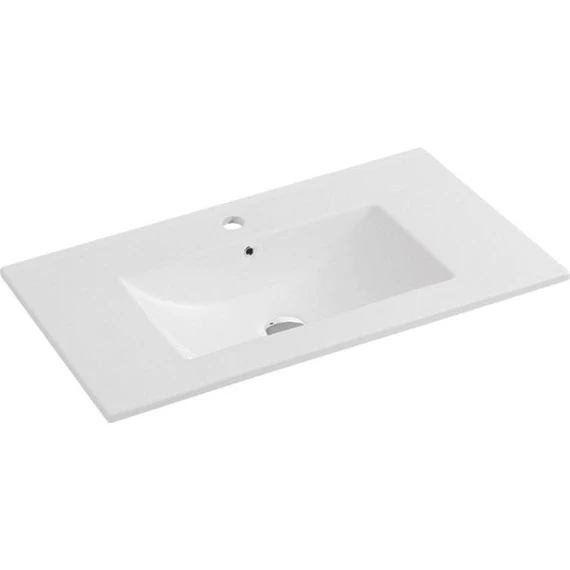 Тумба подвесная с раковиной Vincea Mia 80 см VMC-2MC800RW, тёмное дерево - фото 8