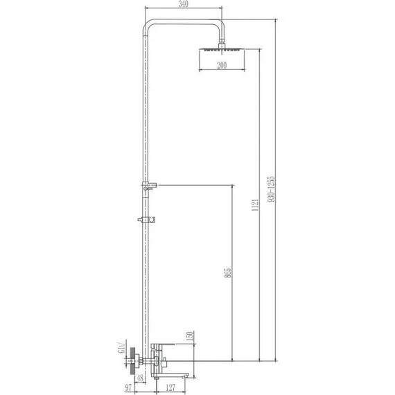 Душевая стойка Haiba HB24806, сталь - фото 5