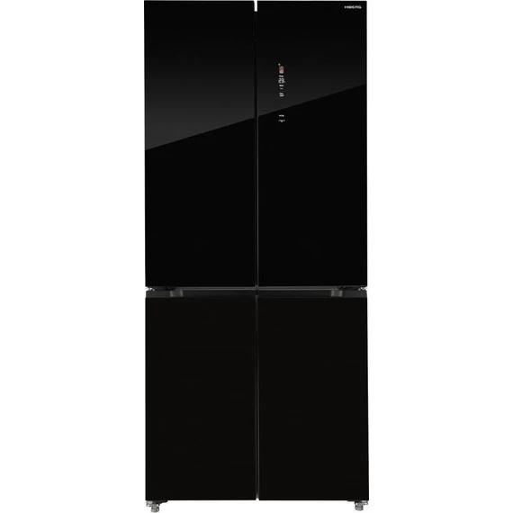 Холодильник Side by Side Hiberg RFQ-600DX NFGB inverter, чёрное мерцающее стекло - фото 