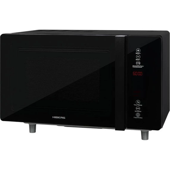 Отдельностоящая микроволновая печь Hiberg VM-4588 B (чёрное стекло) - фото 2