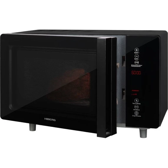 Отдельностоящая микроволновая печь Hiberg VM-4588 B (чёрное стекло) - фото 3