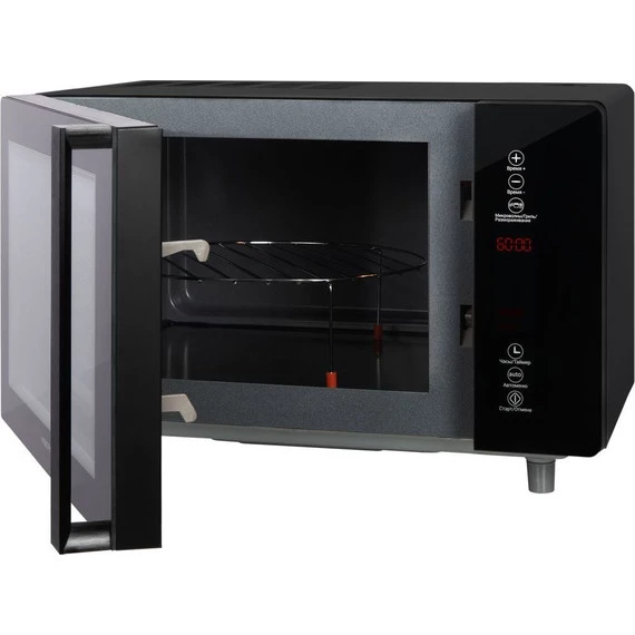 Отдельностоящая микроволновая печь Hiberg VM-4588 B (чёрное стекло) - фото 5