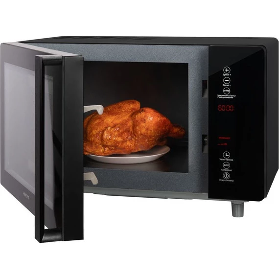 Отдельностоящая микроволновая печь Hiberg VM-4588 B (чёрное стекло) - фото 7